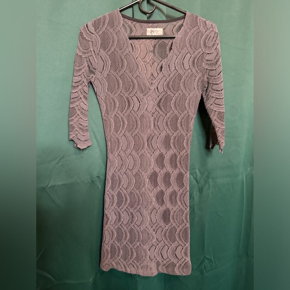 Nightcap 3/4th Sleeve See-Through Back Dress in Size 3 (US2)